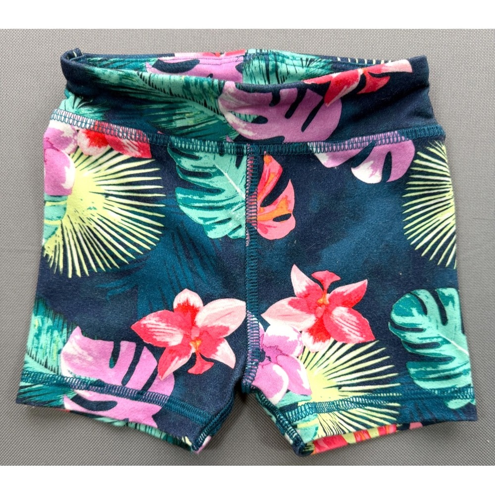 Jumping Beans Active Baby Girl 18M Tropical Floral Bike Shorts Spandex Stretch